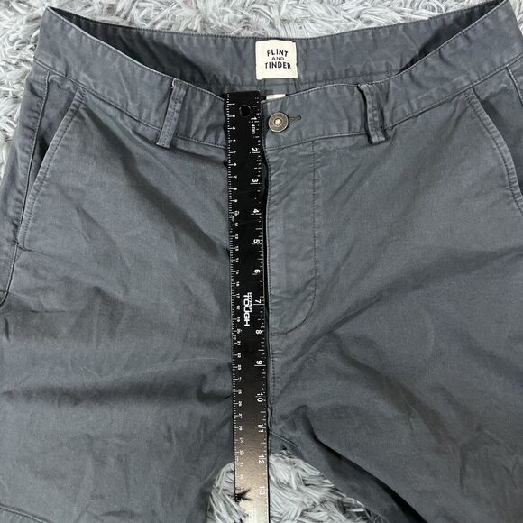 Flint And Tinder Shorts Mens 32 Black Chino Stretch Flat Front Casual Short - Picture 4 of 12